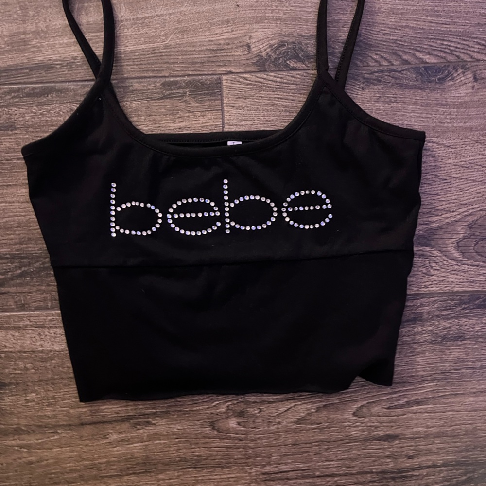 BEBE black crop tank top